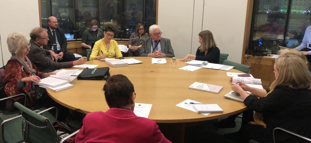 APPG Members and Inquiry Chair, Kate Eves during the meeting